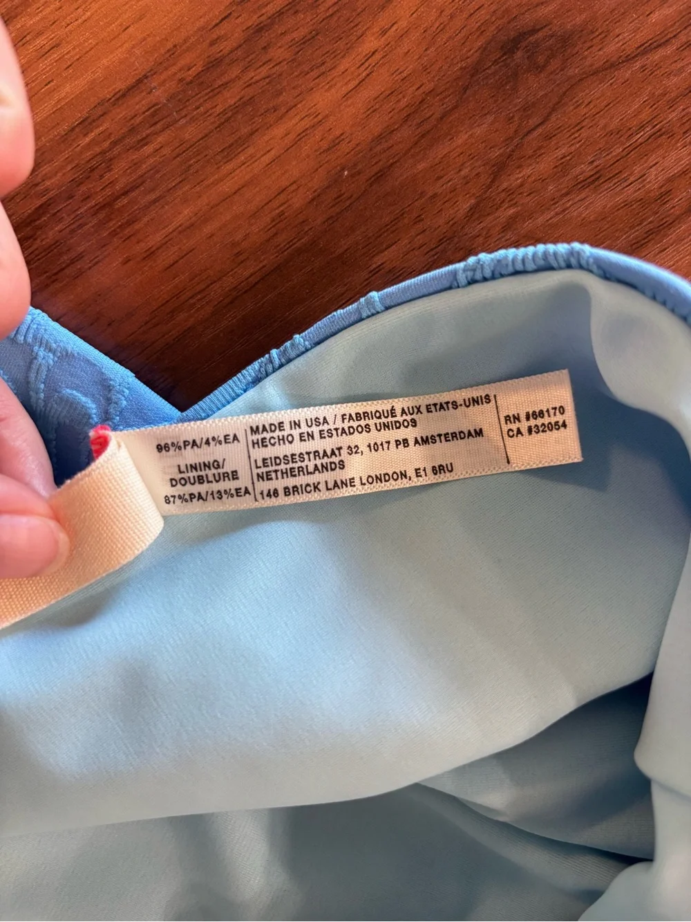 Free People Free-est Lola Strapless Bandeau Bikini Top Blue